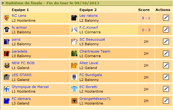 Tirage 8e de finale