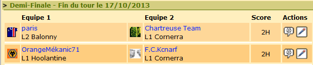 Tirage 1/2 finales