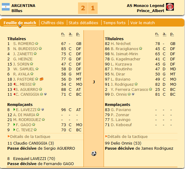 Feuille finale