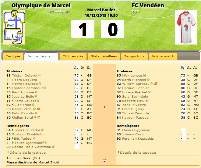 Feuille finale