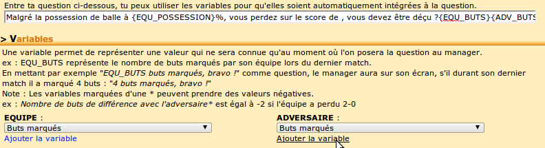Ajout du score de l'adversaire