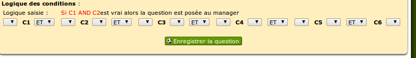 Enregistrer la question