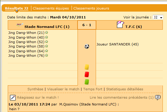 Le score final !?!? Incroyable perf' du SNLFC !